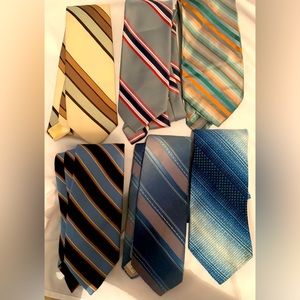 6 men’s stripe dress ties